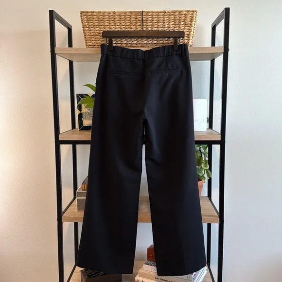 Abercrombie & Fitch Black High-Rise Wide Leg Career Trouser Dress Pants, 27/ 4 - Picture 5 of 9